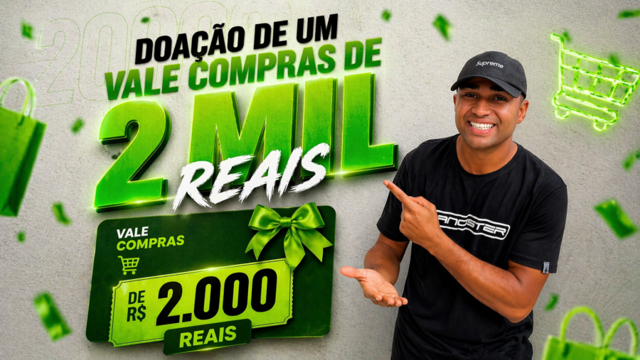 🛍️ Doação de Vale Compras de R$2.000