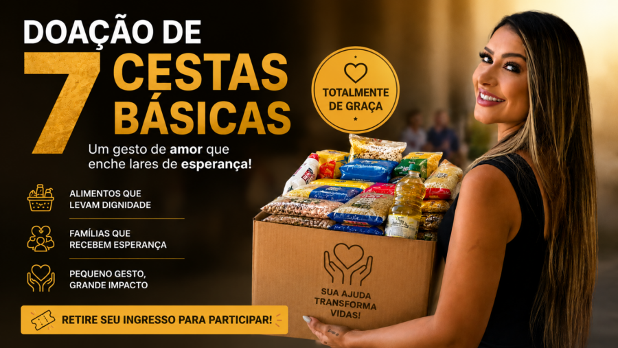 Doação de 7 cestas básicas