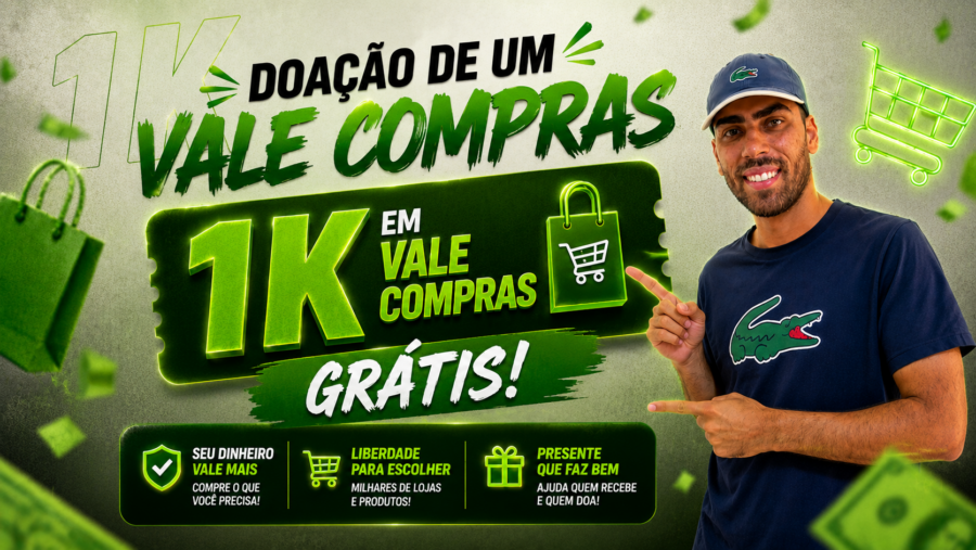 Doação de 1 Mil em Vale Compras