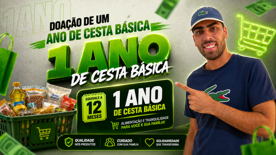 Doação de 1 ano de cesta básica