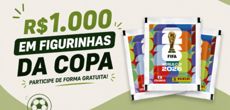 Doação de mil reais em figurinhas da copa